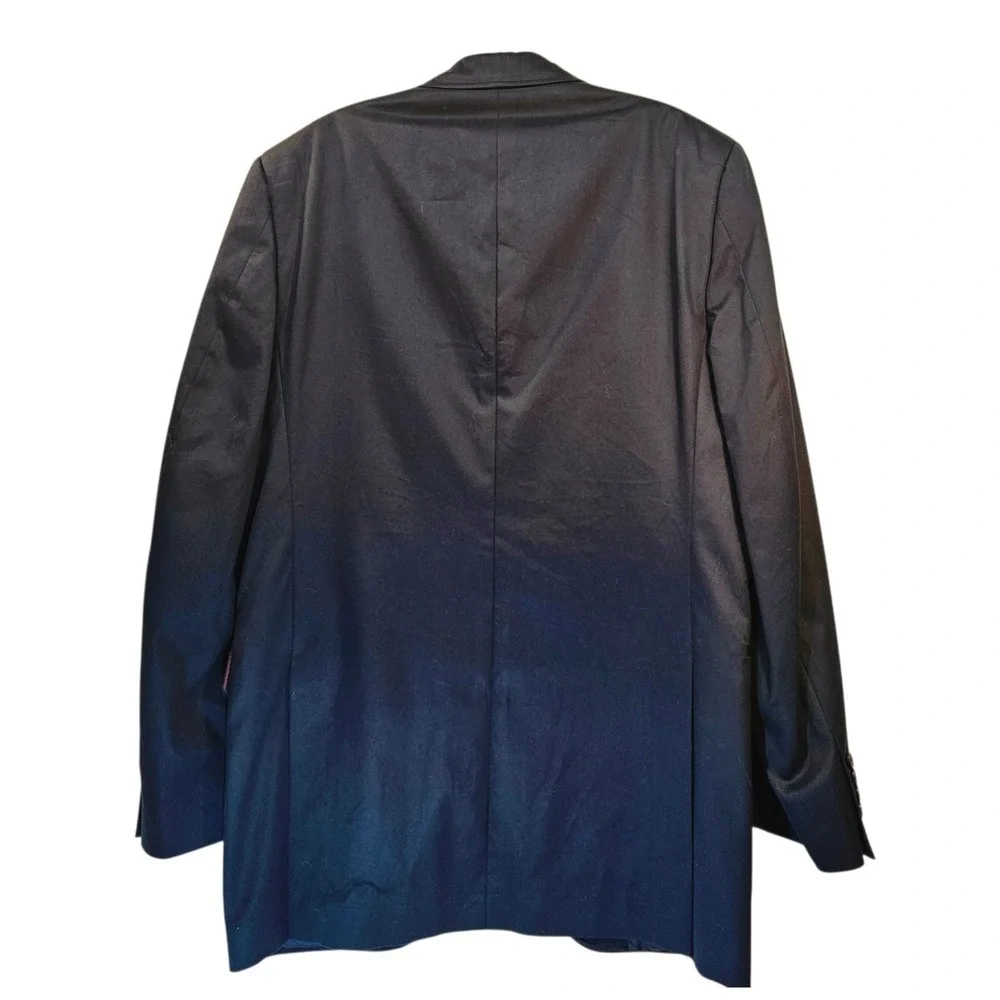 Tommy Hilfiger 38L Navy Blue Modern Fit Suit Jacket Blazer  Crisp Cotton Twill